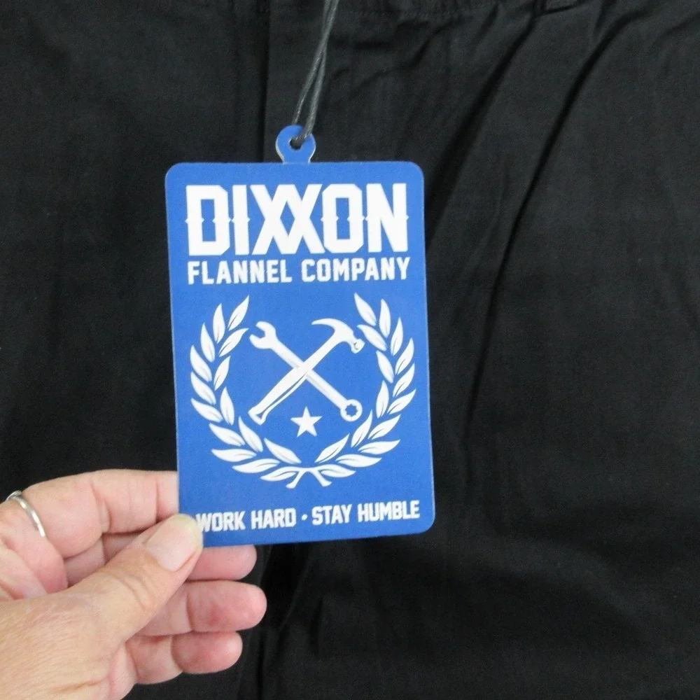 DIXXON Shorts Mens 36 Black Chino Cotton Spandex Drawstring Elastic 36x11.5* NWT
